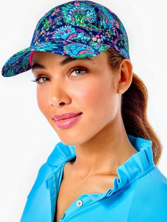 Lilly Pulitzer Accessories - Lilly Pulitzer Run Around Hat Pink-Trim Paisley Floral